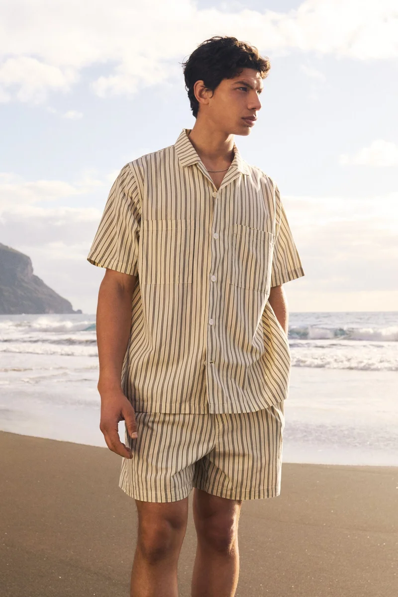 اتش اند ام بيجاما قطنية من قميص وشورت